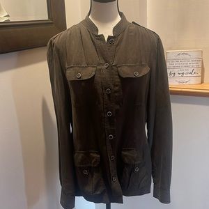 Women’s Banana Republic Olive Green Military Shirt Size Medium